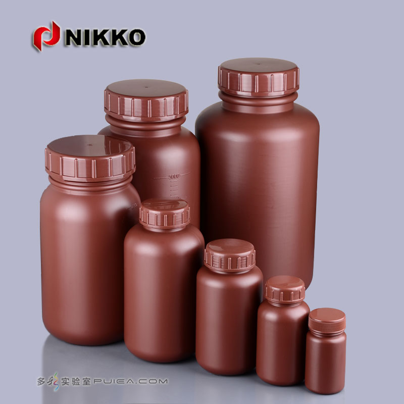 NIKKO 棕色大口试剂瓶 （HDPE制）