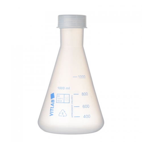 VITLAB 带螺帽三角烧瓶（PP）