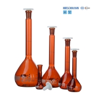 HIRSCHMANN 棕色容量瓶 DURAN PP塞 A级